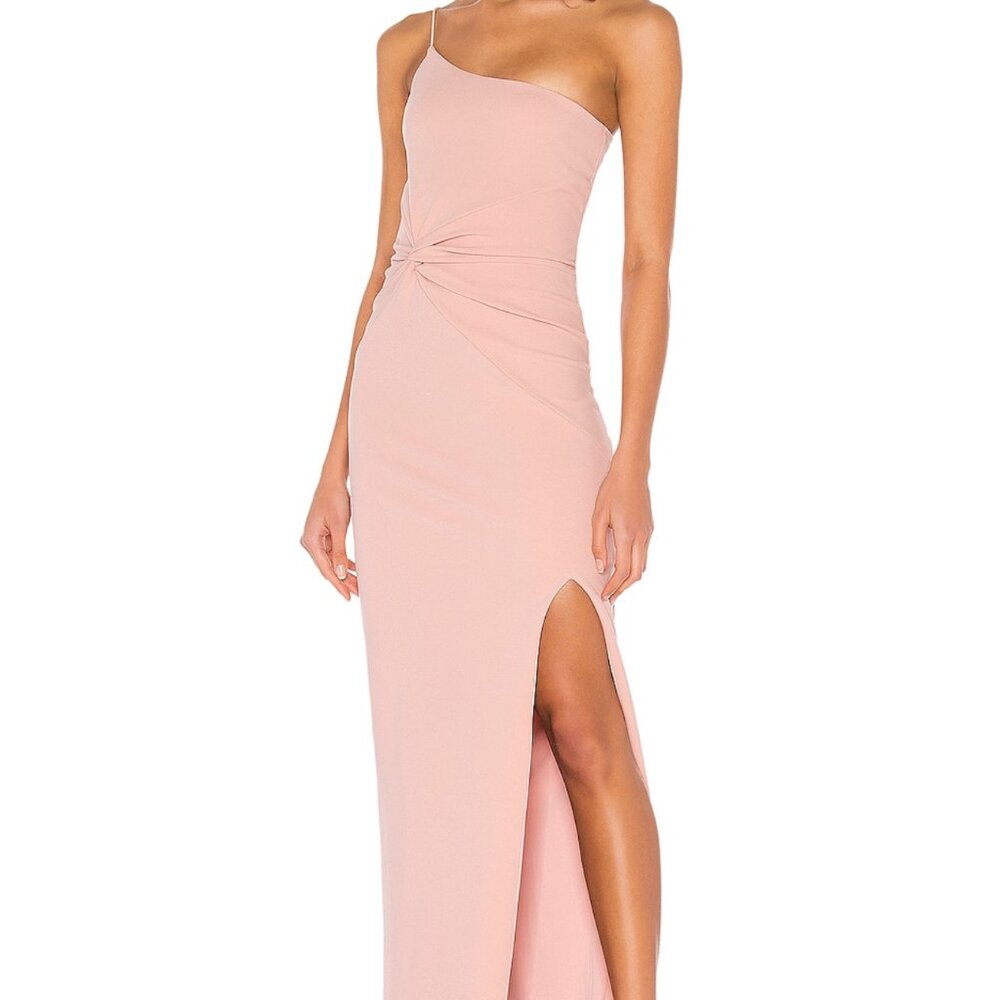 Nookie Lust One Shoulder Gown, Blush, Size L